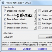Tweaks for Skypeâ„¢ 1.0.0.0 screenshot