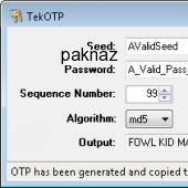 TekOTP 1.1 screenshot
