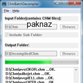 CHM Batch Decompiler 1.0 screenshot