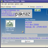 Star Envelope Printer Pro 5.30 screenshot