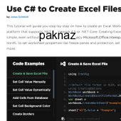 C# Create Excel File Tutorial 2020.7.0 screenshot