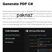 Generate PDF in C# 2020.11.0 screenshot