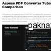 Aspose PDF Converter Tutorial screenshot